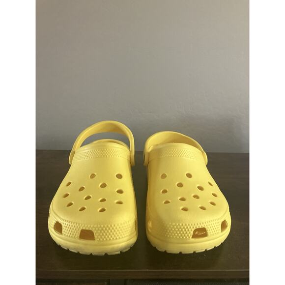 Crocs Unisex Womens Size 7 Mens Size 5 Pivot Heel Strap Sandals Yellow Round Toe - Picture 1 of 8